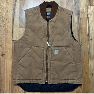 Carhartt Tan and Black Quilted Vest